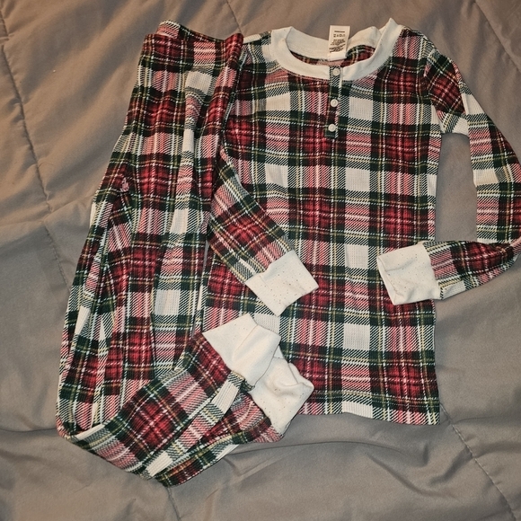 Place Other - Place Plaid Pajama Set - Red, Black, and White Unisex Flannel Pajamas